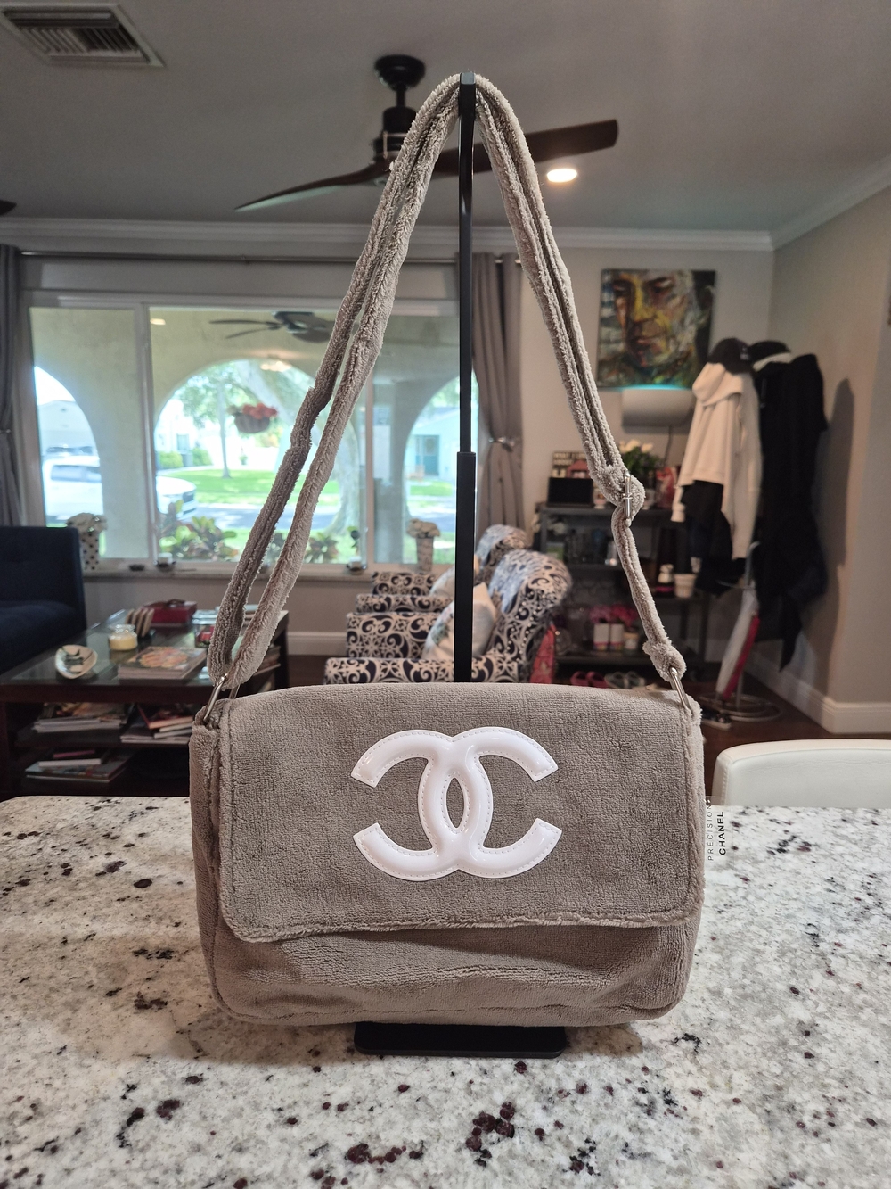 Chanel Precision VIP GWP Beige Bag with White CC Logo
